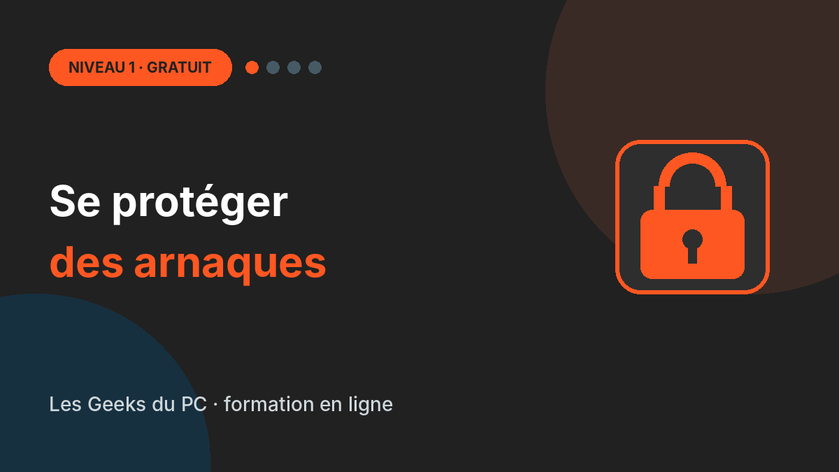 Se protéger des arnaques sur Internet (niveau 1)