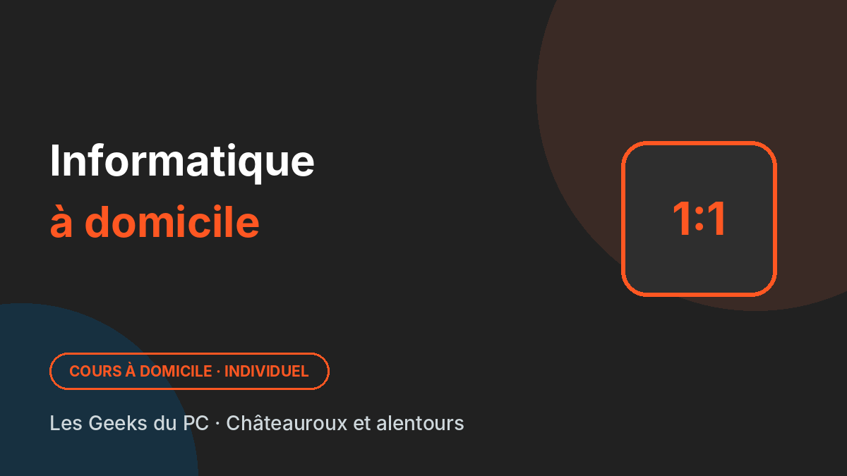 Initiation à l'informatique à domicile